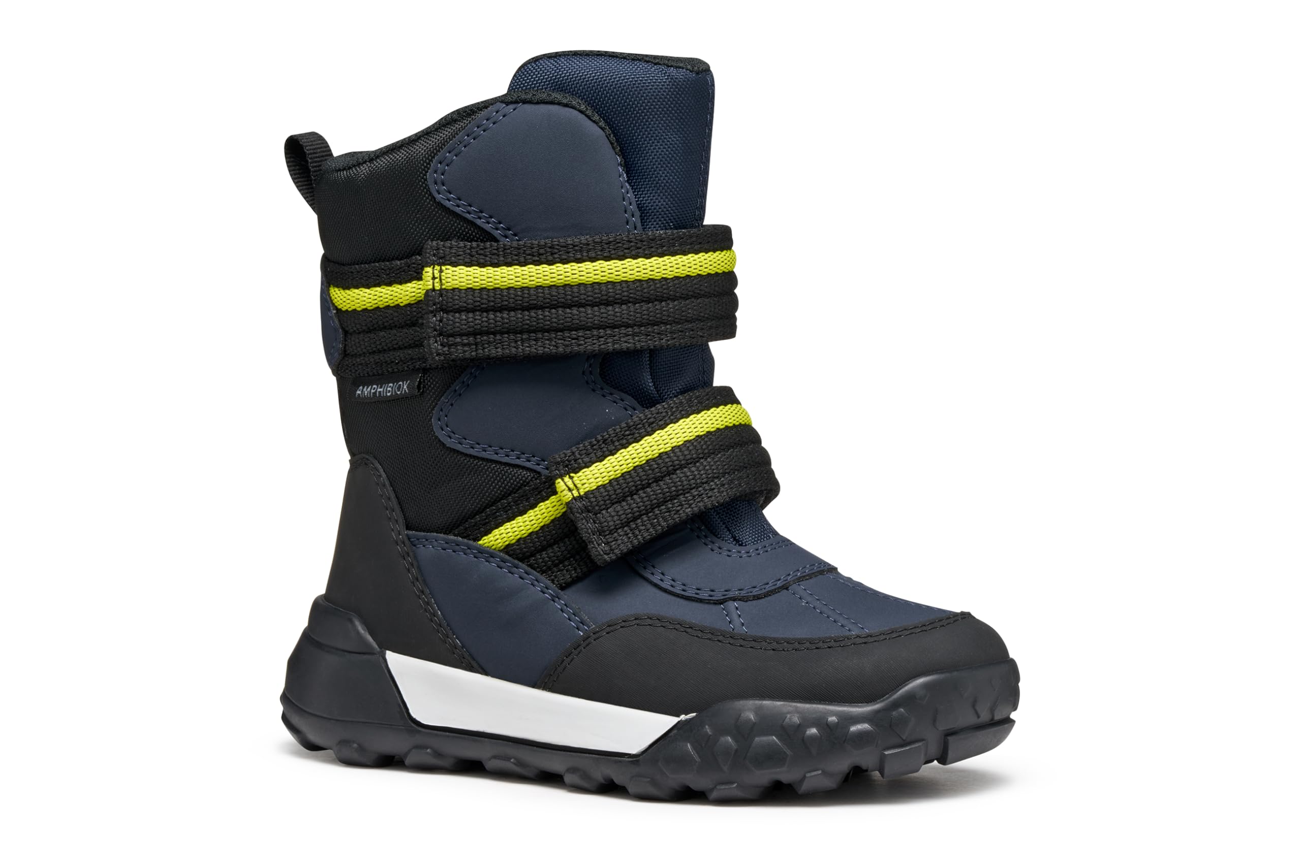 Geox Boys' J Trekkyup Boy B ABX Ankle Boot, Navy lime, 2.5 UK