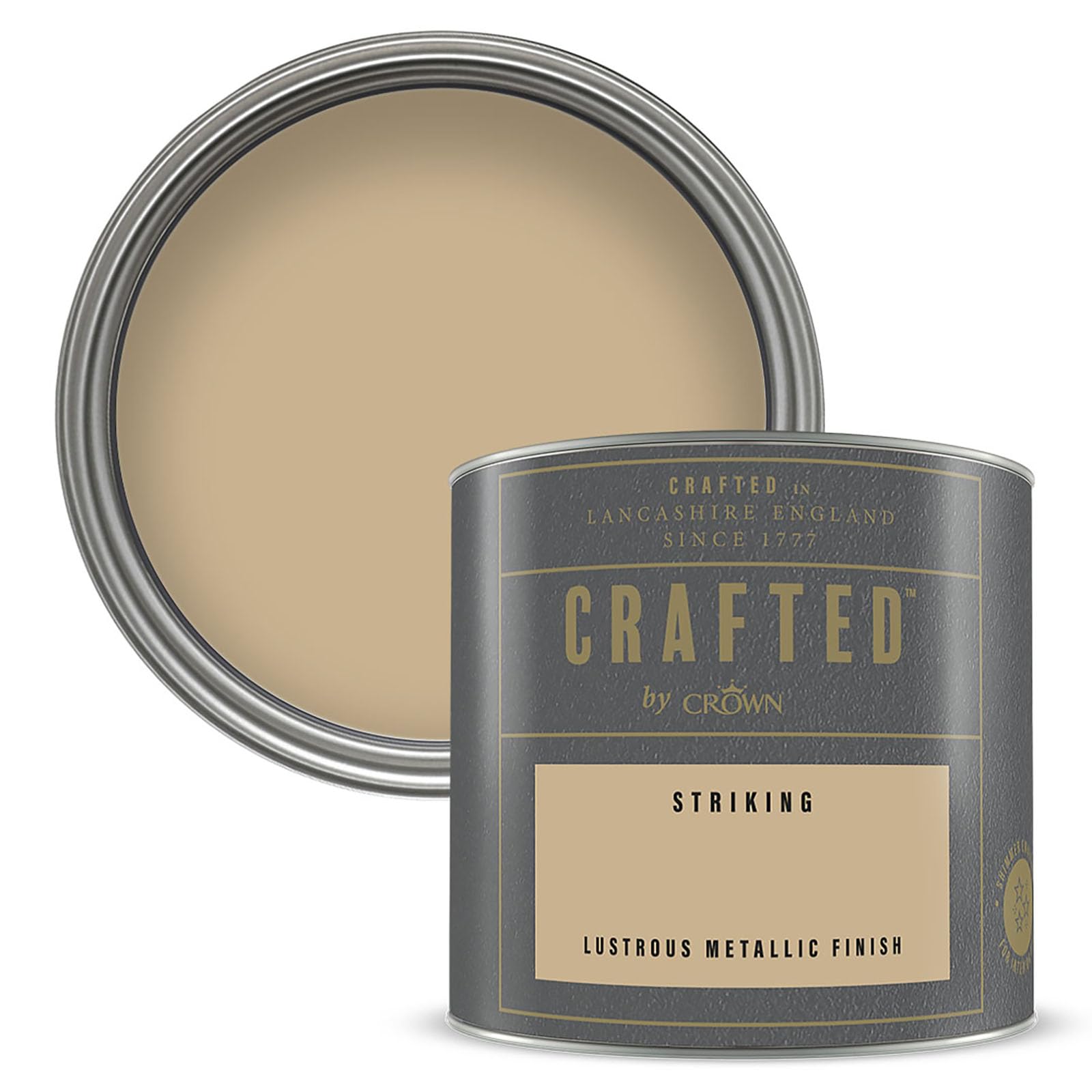 Crown CRAFTED Metallic Striking Paint Tester Pot - Sample 125ml