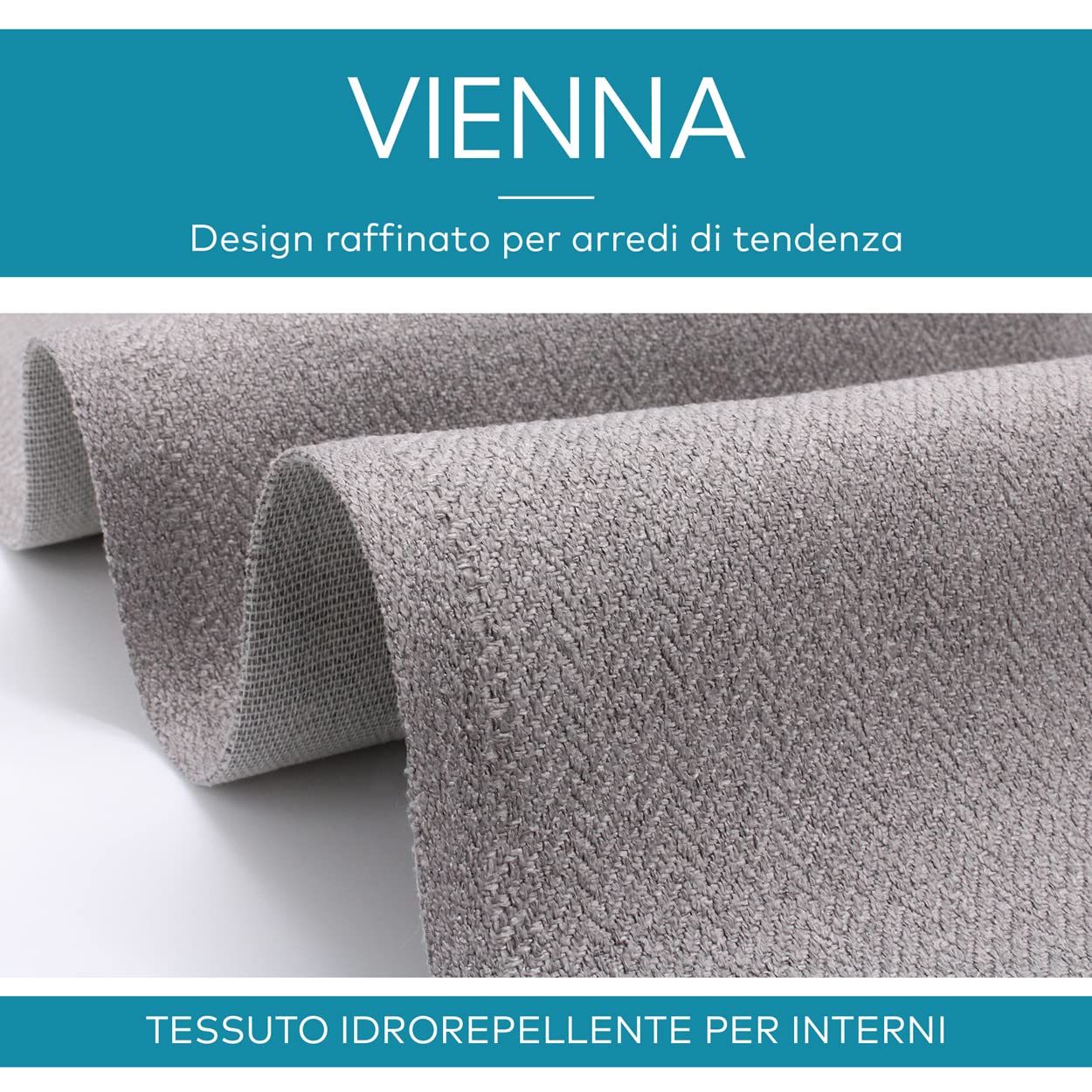 DESHOME Vienna Sofa-Meterware, Nähen Stoff, wasserabweisend, Meterware, für Sofas, Sessel, Kissen, Stühle, Möbel (5 Meter, Dunkelgrau)