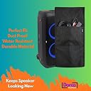 Dorca Dust Cover Compatible with JBL PartyBox Club 120 Speaker | Premium Dustproof & Scratch Resistant Protective Cover | Accessory Storage Pocket | Lightweight & Easy to Use | Black gallery image