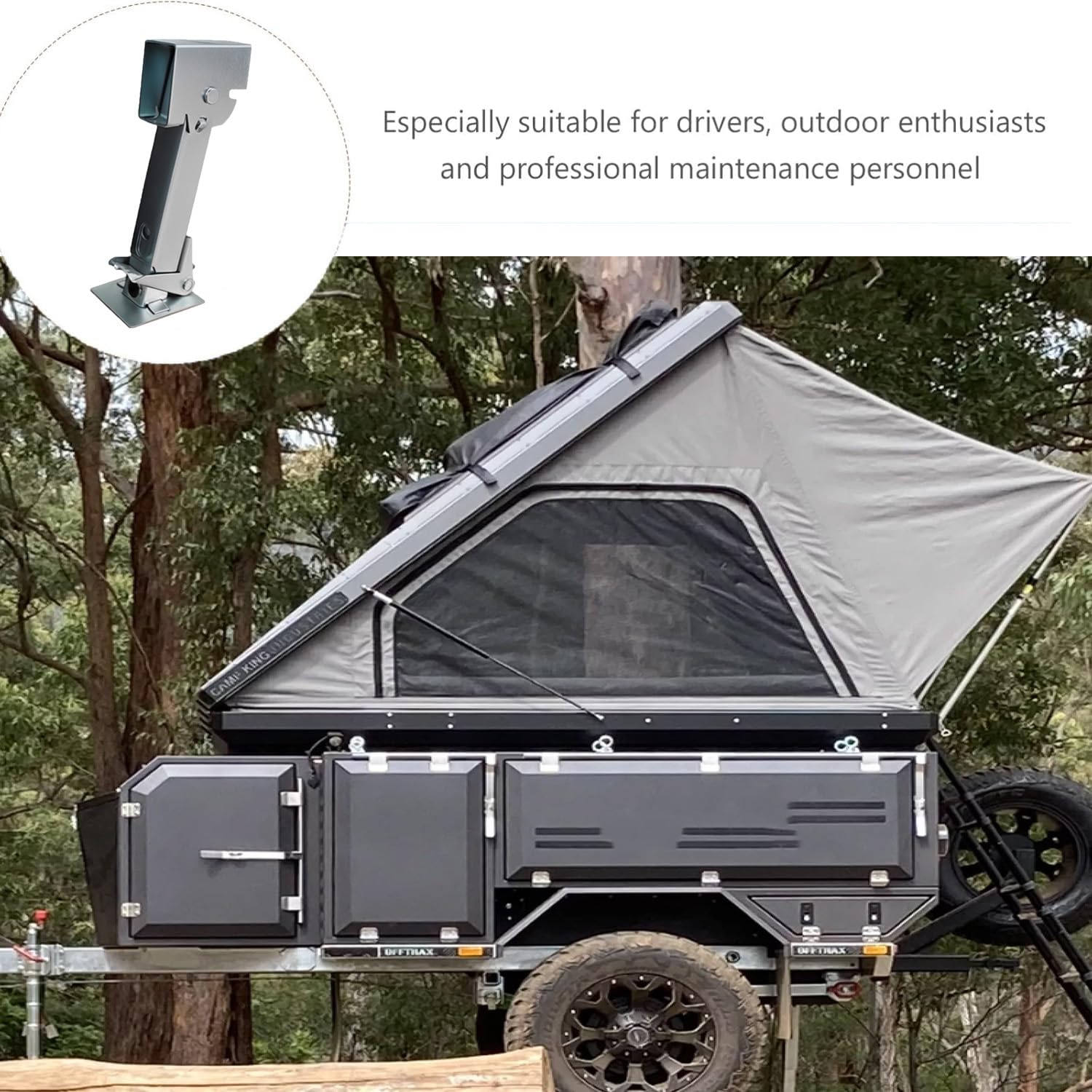 2 Pezzi Stabilizzatore per Rimorchio,Martinetto Stabilizzatore per Camper,Portata 450 kg, per Rimorchi, Camper e Rimorchi per Moto