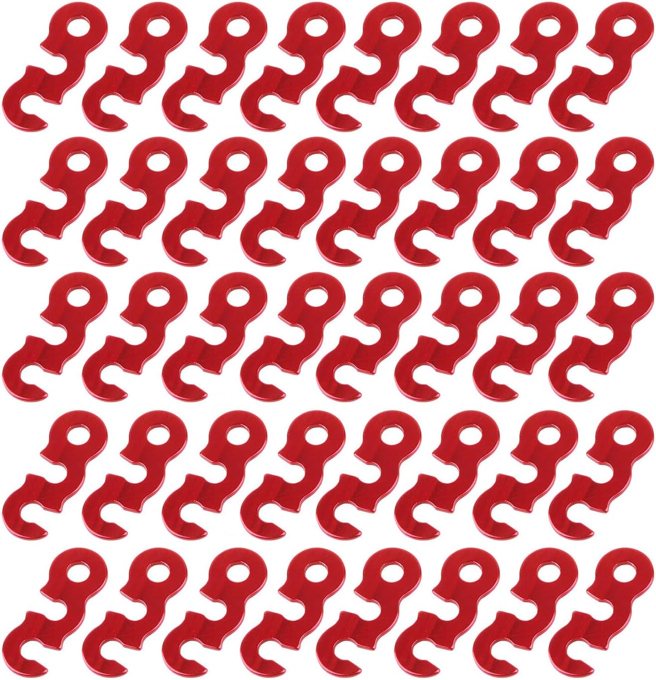 Spannleinenspanner Aluminiumlegierung Spannseil Einsteller Zeltseilspanner Seilversteller Zelt Windseil Schnallen f r Outdoor Zelt Wandern Camping Zubeh r 40 St ck Rot