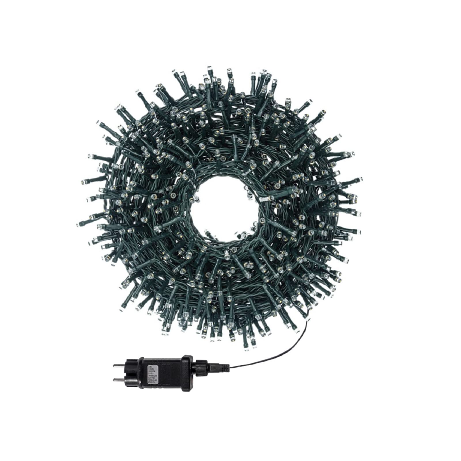 Luccika Guirlande LED Intérieur/Extérieur, 8 Modes d'Éclairage, Contrôleur 31V avec Mémoire, IP44 Étanche, Câble Vert, pour Noël, Fêtes et Décorations (Bleu, 25M 500LED)