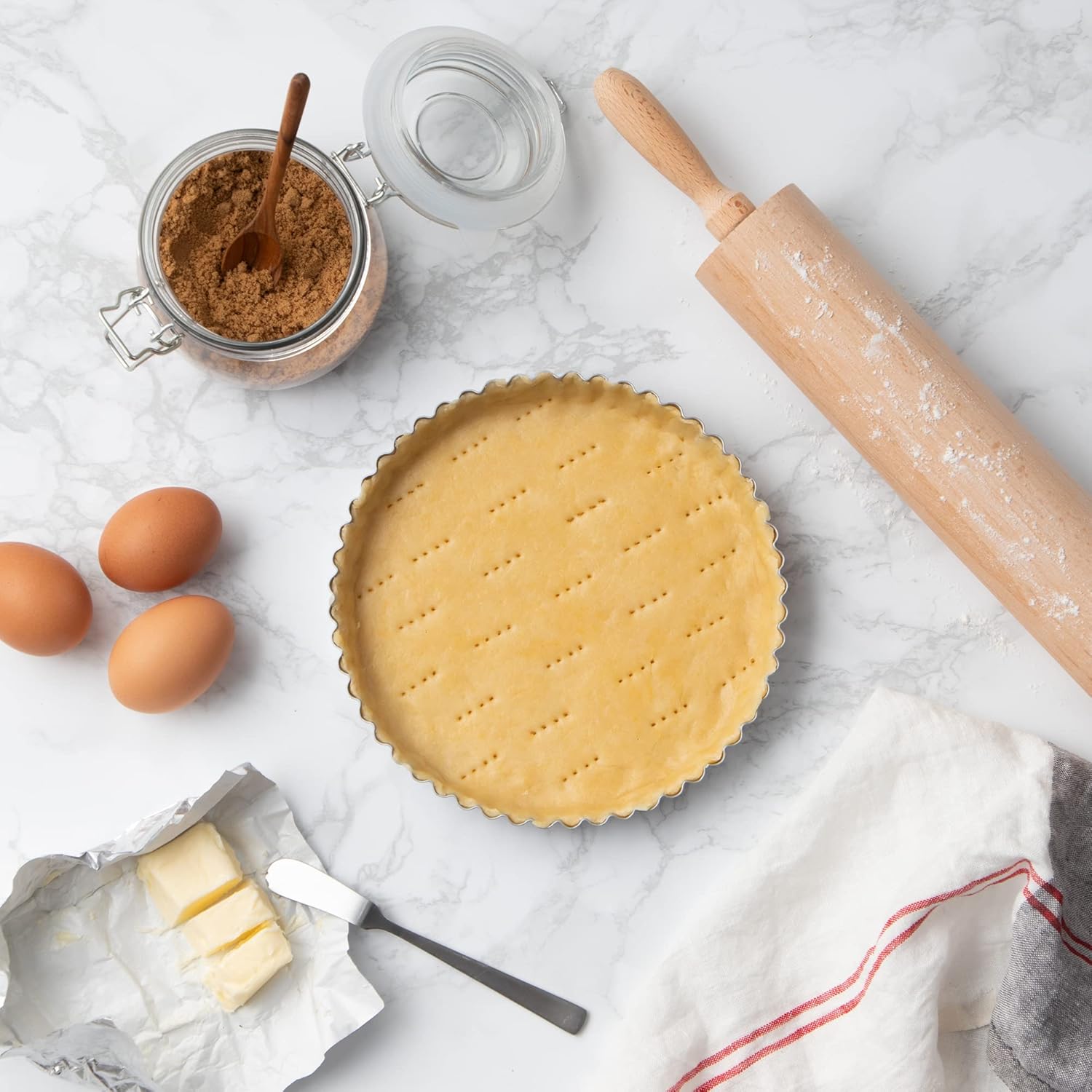 Endo Shoji WTL64024 Ulster Tart Mold, Commercial Use, 9.4 inches (24 cm), Bottom Removal, Made in Japan