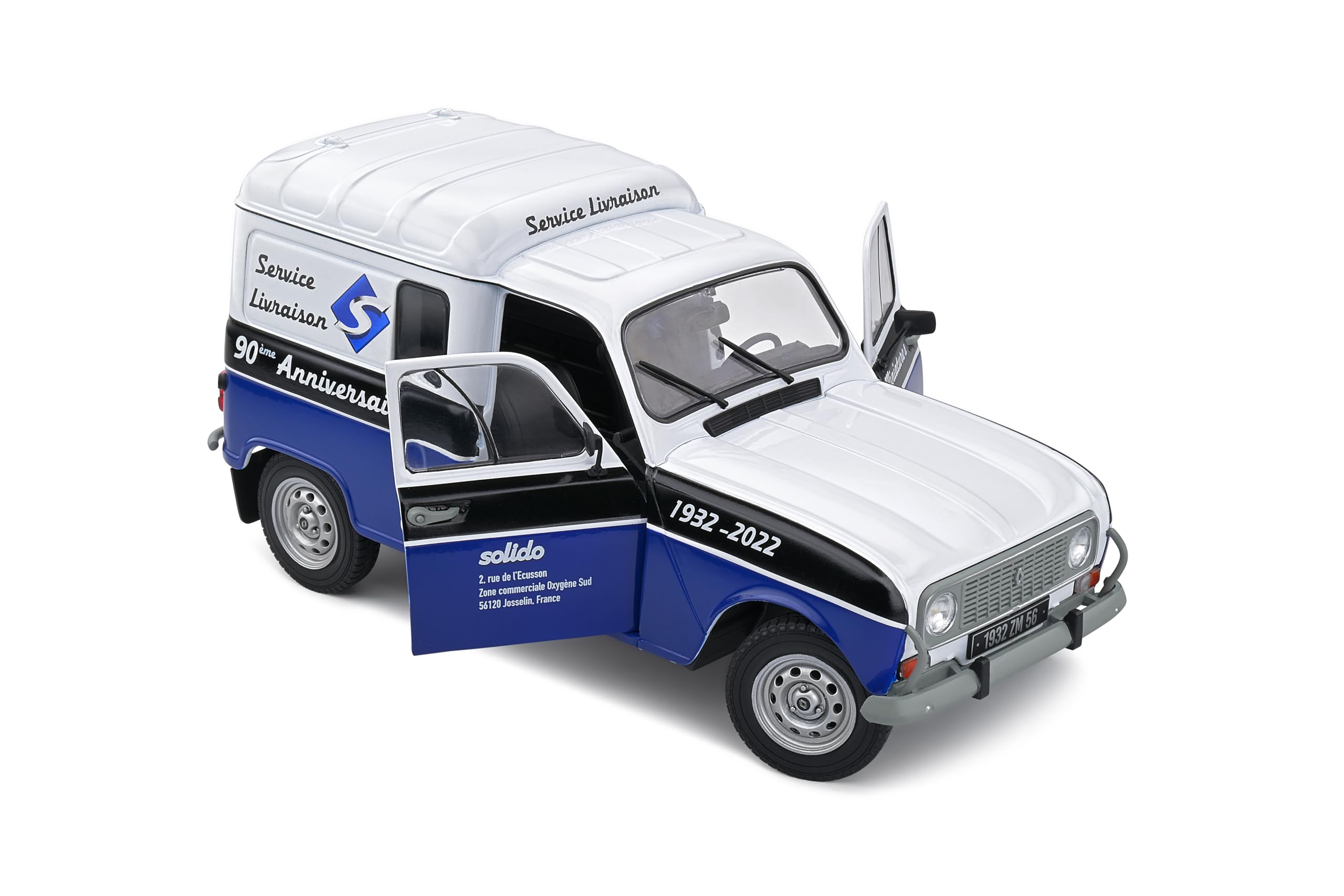 b SOLIDO MADE FRANCE 1986 RENAULT 4 F4 FOURGONNETTE 1976/1980 1/43 #42 Ca