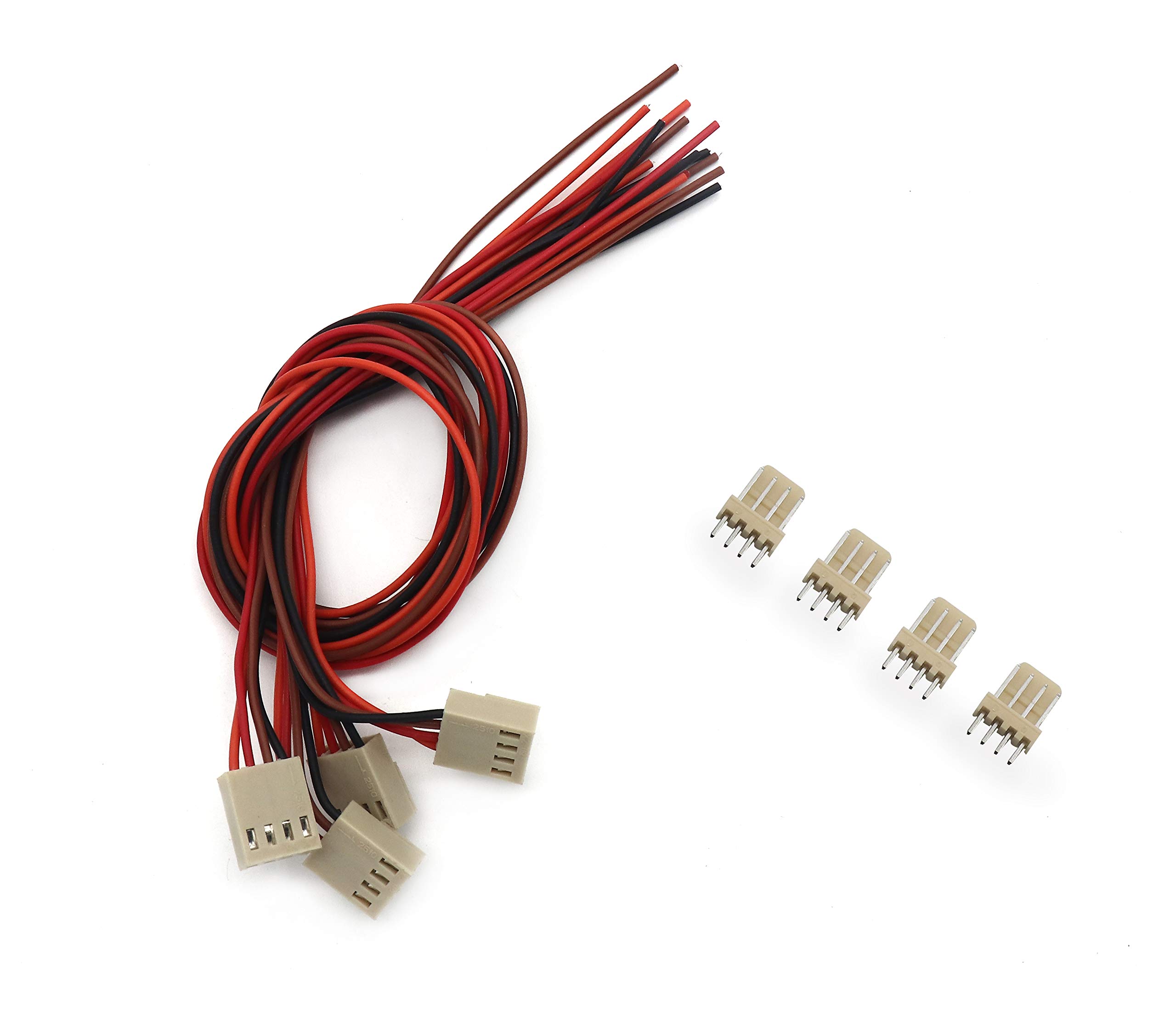 (PAIR OF 5) 4Pin JST Connector Cable & Female Connector with Crimps (B08L9H4ZNG) Amazon Price History, Amazon Price Tracker