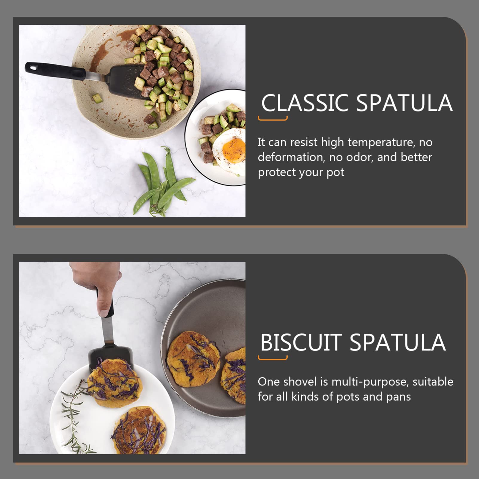 Yardwe 3piezas Espátulas De Silicona Para Cocina De Herramientas Multifuncionales Para Cocinar y Antiadherente Control Óptimo y Fácil Limpieza