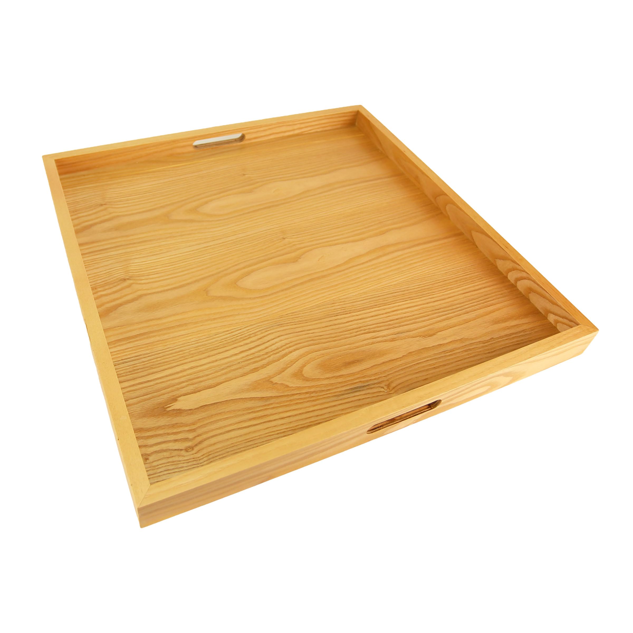 Amazon.com: BARsics 24x24 inches Square Oak Wooden Ottoman Tray