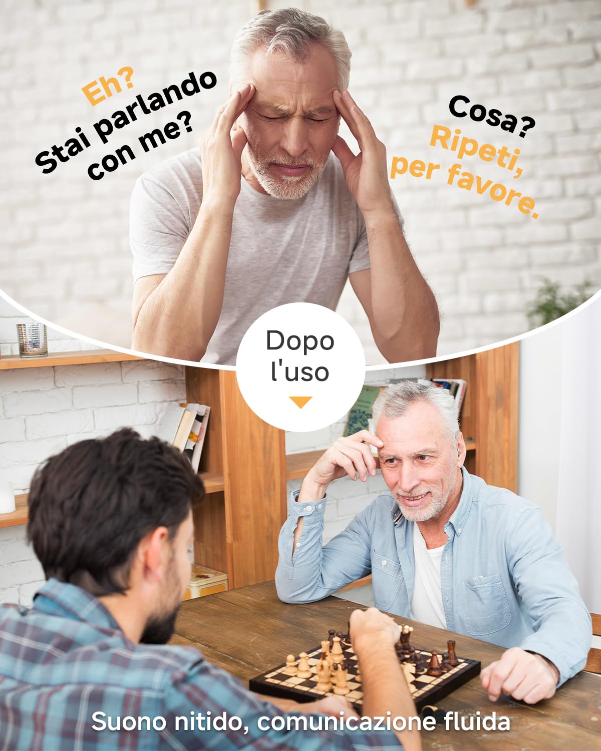 BRITZGO adatto agli anziani, con funzioni semplici, robuste, e con funzioni di riduzione del rumore (Argentato)
