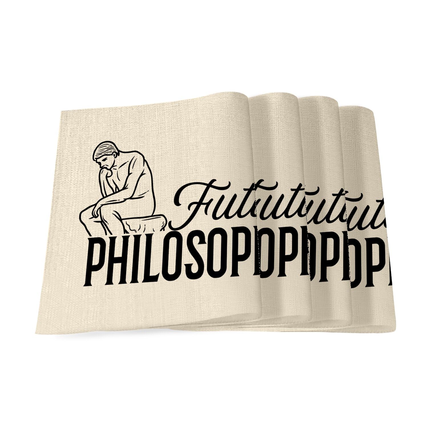 Sets de table en lin de qualité supérieure Future Philosopher 40x28,5
