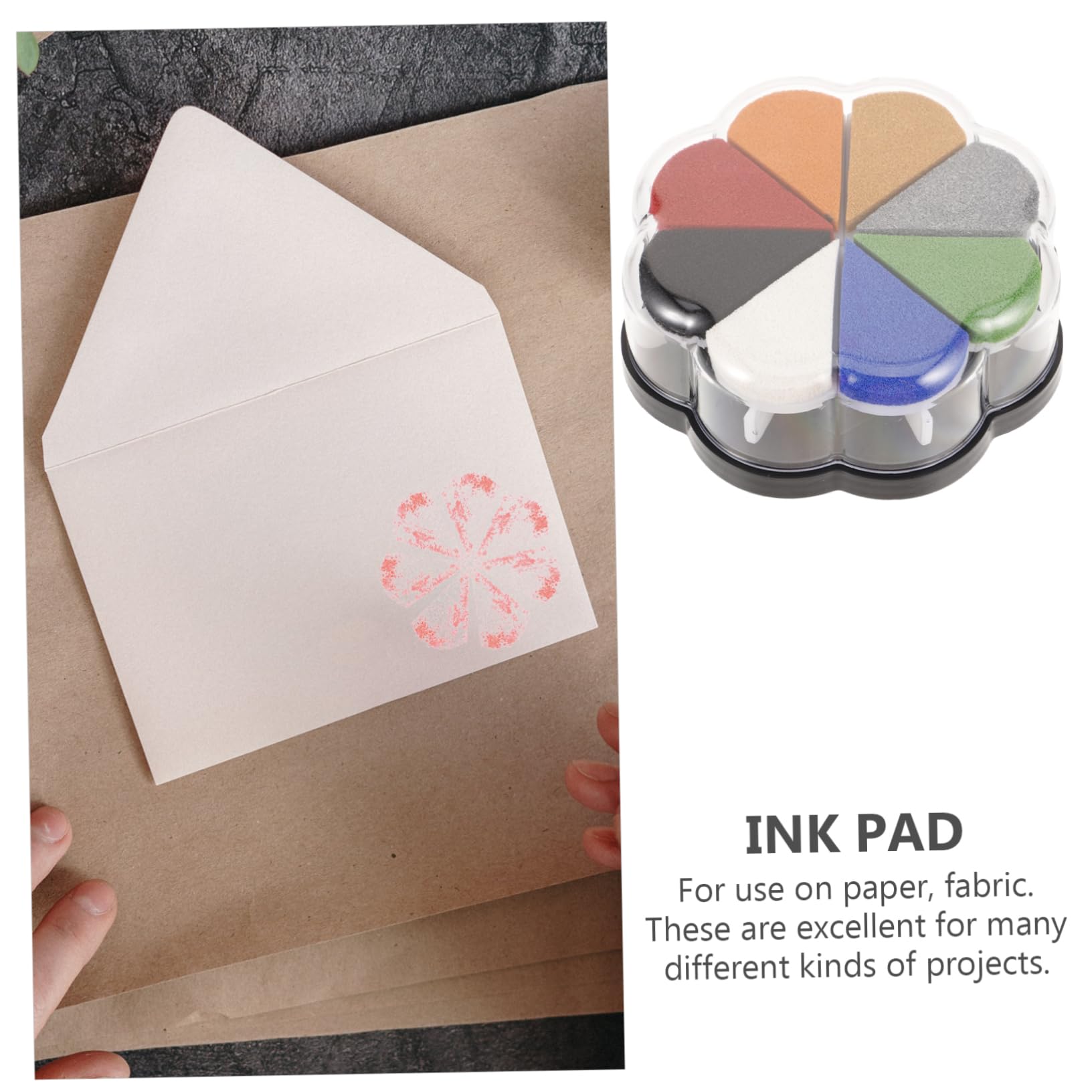 LALAFINA 2pezzi Cuscinetto Per Timbratura Colorato Multi-funzionale Inchiostro Pigmentato Per Crafting Adatto Ufficio e Hobby Creativi Design Ergonomico e Portatile Per Ogni Progetto