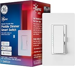 GE Cync Paddle Dimmer Smart Switch, Highly Customizable Dimmer Switch, Works with Alexa and Google Home, Matter Compatible, Easy to Install Smart Light Switch (1 Pack)