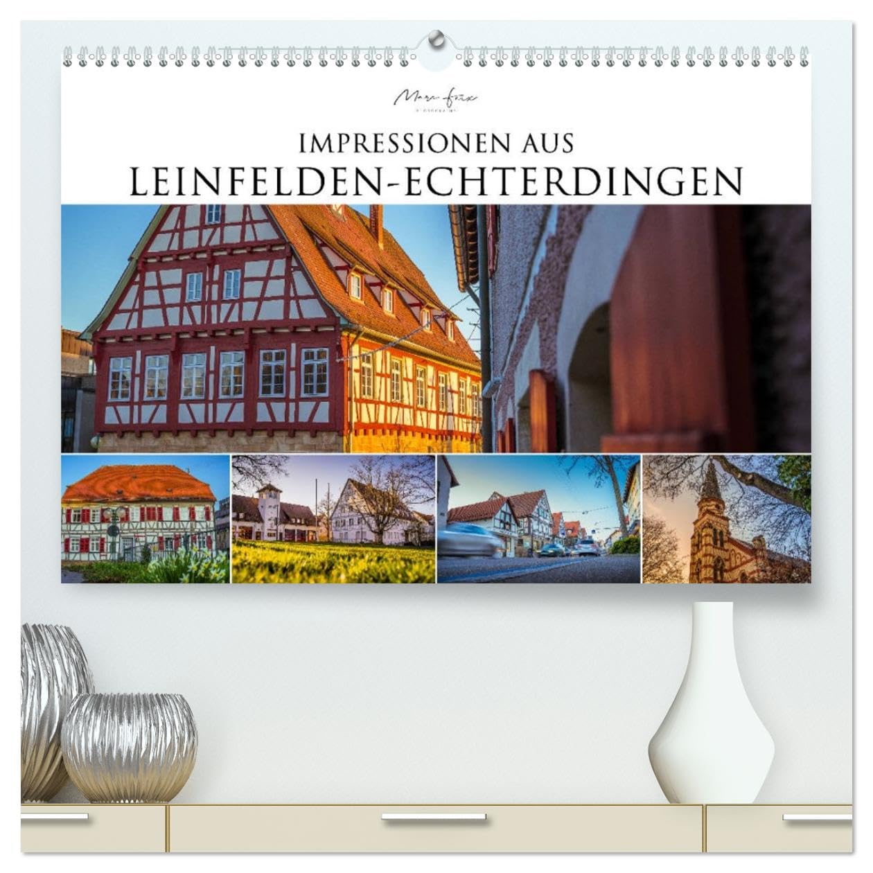 Impressionen aus Leinfelden-Echterdingen 2026 (hochwertiger Premium Wandkalender 2026 DIN A2 quer), Kunstdruck in Hochglanz