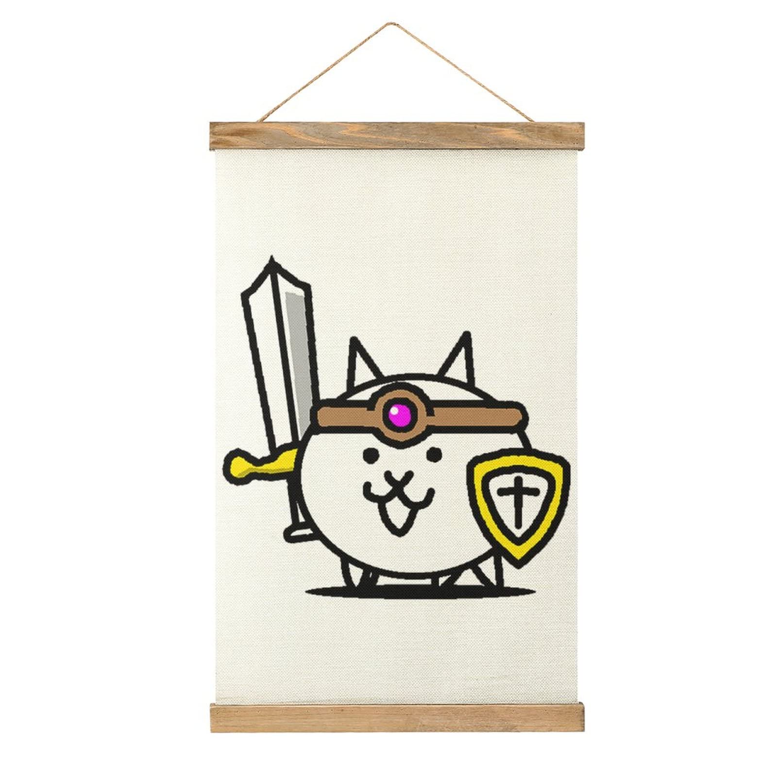 Amazon.co.jp: 木製の枠 装飾画 壁画 にゃんこ大戦争 掛け物 アート