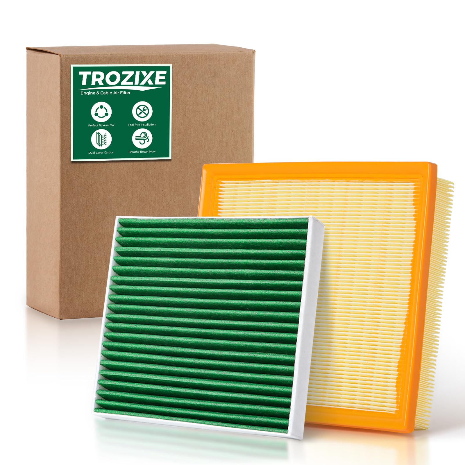 Photo 1 of TROZIXE Engine Cabin Air Filter Set