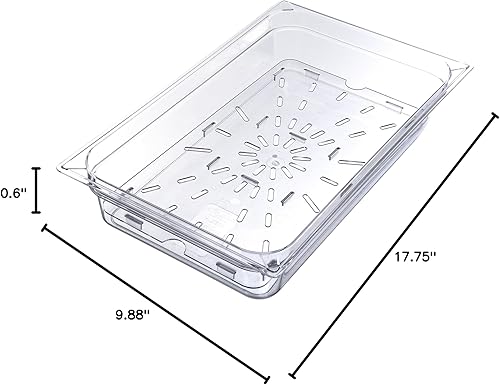 Miniatura 4 de Carlisle FoodService Products 1021507 Estante de drenaje de policarbonato de primera categoría, 17-34 pulgadas de largo x 9.88 pulgadas de ancho x