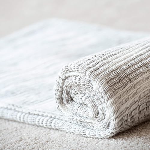 Miniatura 5 de Manta decorativa moderna con flecos para sofá y sofá, 50 x 60 pulgadas, textura elevada, gris oscuro y blanco