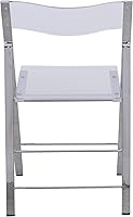 Vista 6 de LeisureMod Silla plegable transparente – Silla plegable de plástico ligera para uso en interiores y exteriores, no requiere montaje, ideal