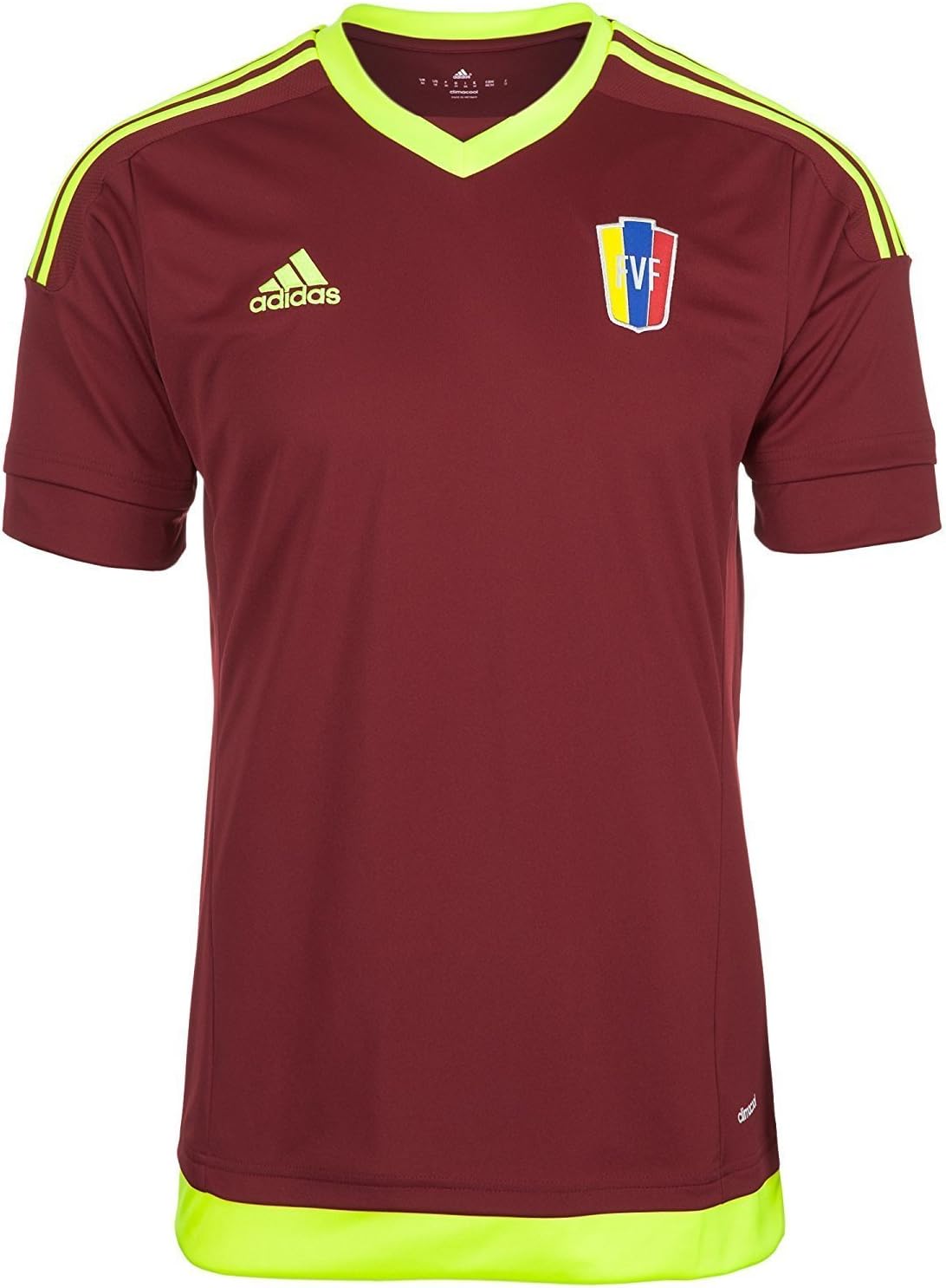 adidas Venezuela Men's Home Jersey, Burgundy/Solar Yellow (Medium)