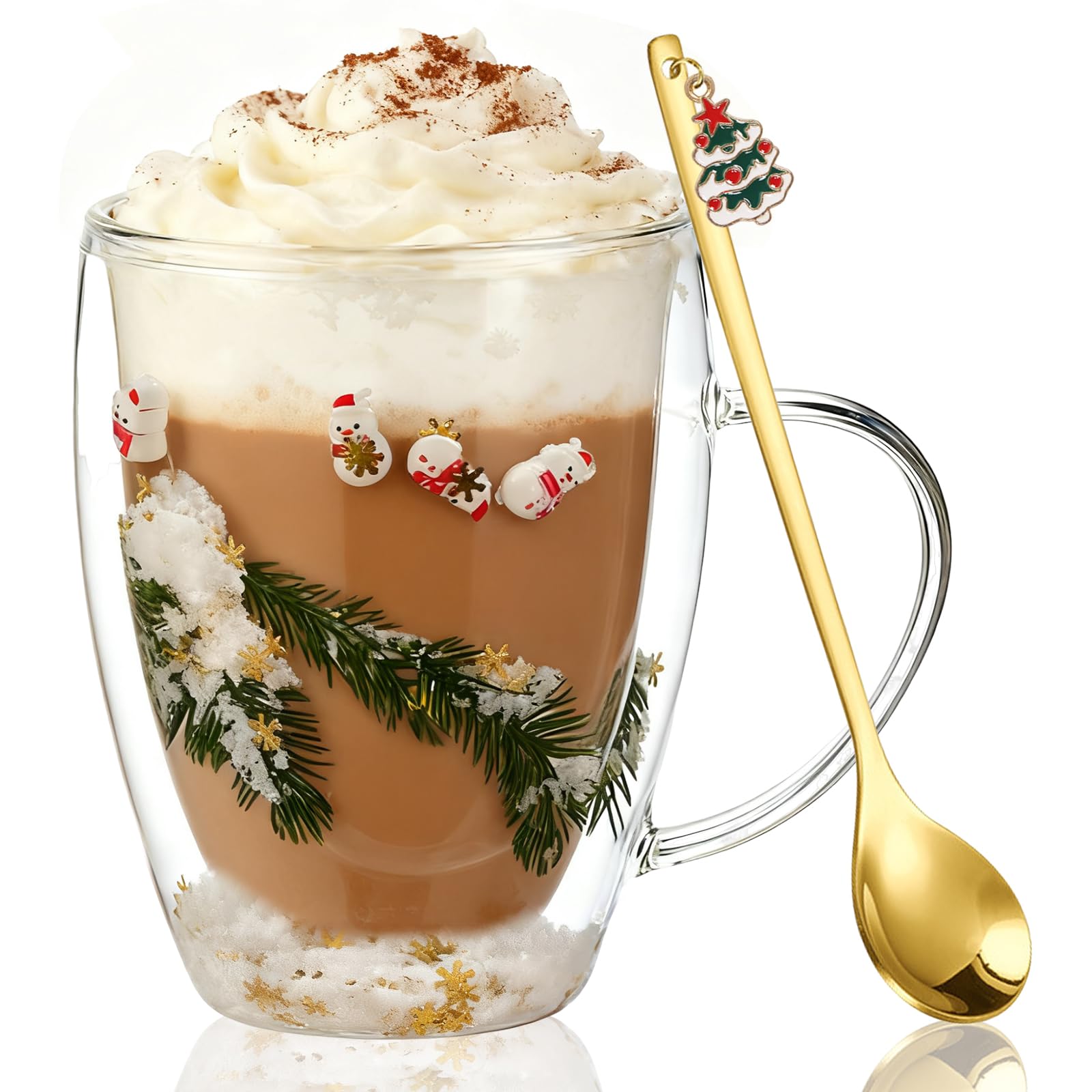8x luxe dubbelwandige theeglazen 220ml - koffie- en theeglazen - online kopen | Lage prijs
