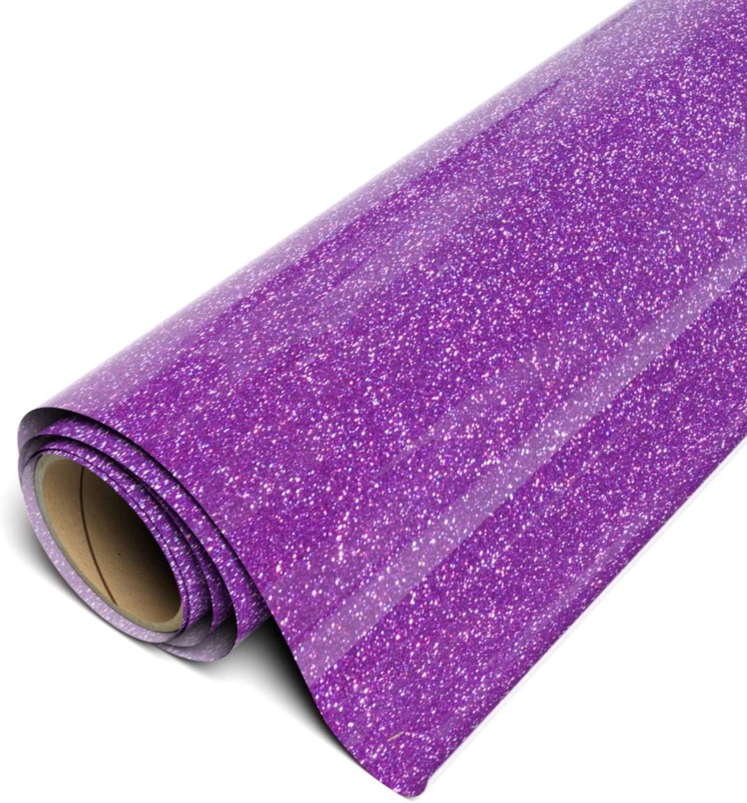 Siser Twinkle HTV 20"x1yd Roll - Reflective Glitter Heat Transfer Vinyl (Purple)