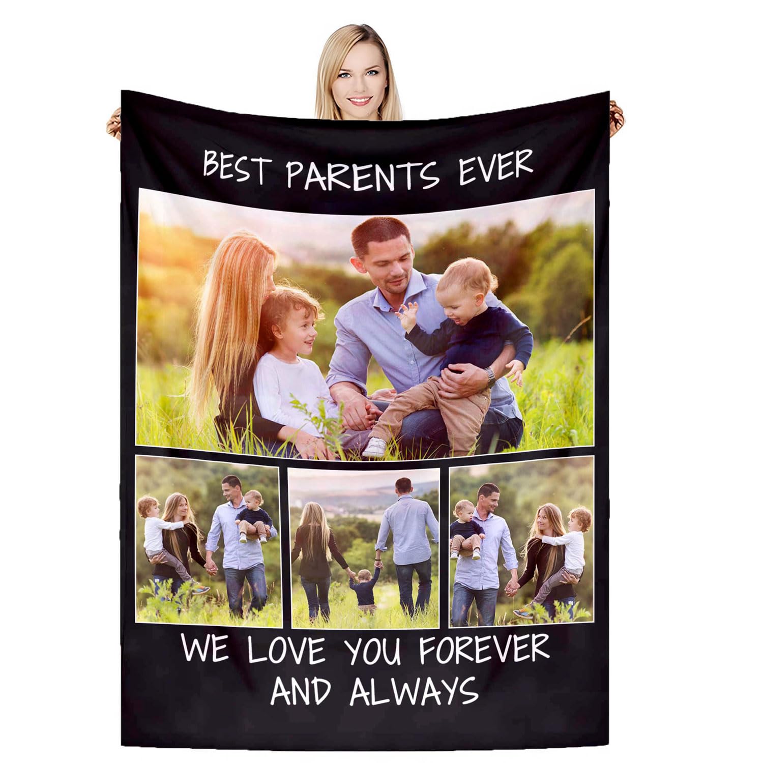 DSSHENGDS Best Mum Gifts，Personalised Blankets For Birthday，Personalised Couples Blanket，Personalised Photo Gifts For Mum Girlfriend Her Him Anniversary Christmas-D-180 * 230CM
