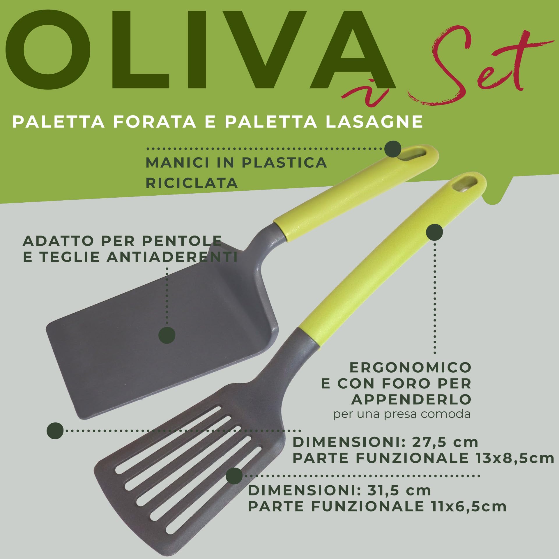 FMprofessional Paletta per arrosti in plastica, pratica paletta da