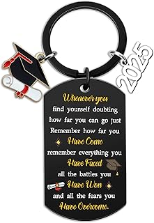 2026 Inspirational Graduation Keychain - Stainless Steel Graduation Gift - Motivational Keychain for High School College Graduates - Personalized Gift for Students, Friends,Teachers Stocking Stuffers