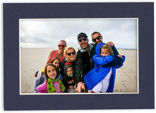 Miniatura 4 de Tapete de 8 x 8 pulgadas para marco de 12 x 12 pulgadas, tablero de tapete precortado sin ácidos, azul marino de 8 x 8 pulgadas, mate de fotos hecho