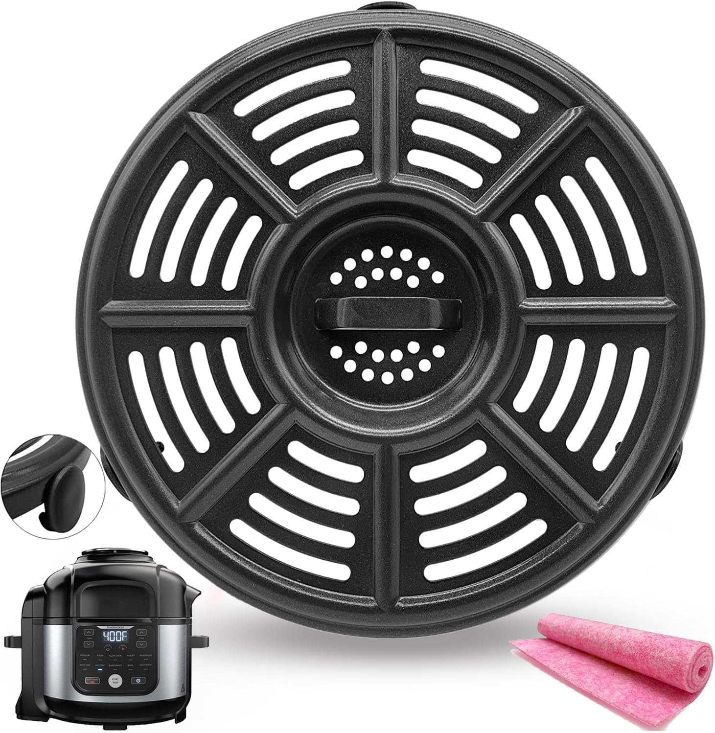 6.5QT Air Fryer Crisping Plate for Ninja FD302/FD305/OS300/OS301/OP302 Foodi Pressure Cooker Air Fryers, Upgraded Grill Pan Grate Crisper Tray Grid Shelf for Ninja Air Fryer, Dishwasher Safe 6.5QT Air Fryer Crisping Plate for Ninja FD302/FD305/OS300/OS301/OP302 Foodi Pressure Cooker Air Fryers, Upgraded Grill Pan Grate Crisper Tray Grid Shelf for Ninja Air Fryer, Dishwasher Safe