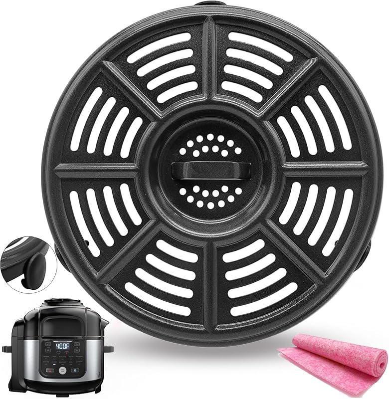 6.5QT Air Fryer Crisping Plate for Ninja FD302/FD305/OS300/OS301/OP302 Foodi Pressure Cooker Air Fryers, Upgraded Grill Pan Grate Crisper Tray Grid Shelf for Ninja Air Fryer, Dishwasher Safe