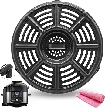 ALJ 6.5 QT الهواء المقلاة الرف للنينجا OS300/OS301/FD302/FD305/OP302 Foodi الضغط طباخ مقالي الهواء، ترقية الهواء المقلاة شواء هش لوحة عموم صينية إدراج شبكة شبكة الجرف للنينجا 6.5 QT الهواء المقلاة
