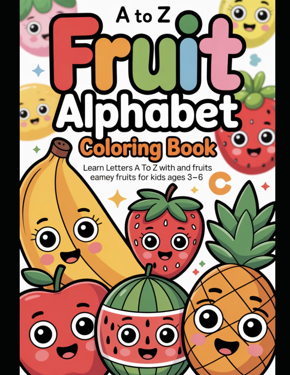 Fruit Alphabet Coloring Book: Fruit Alphabet Coloring Book