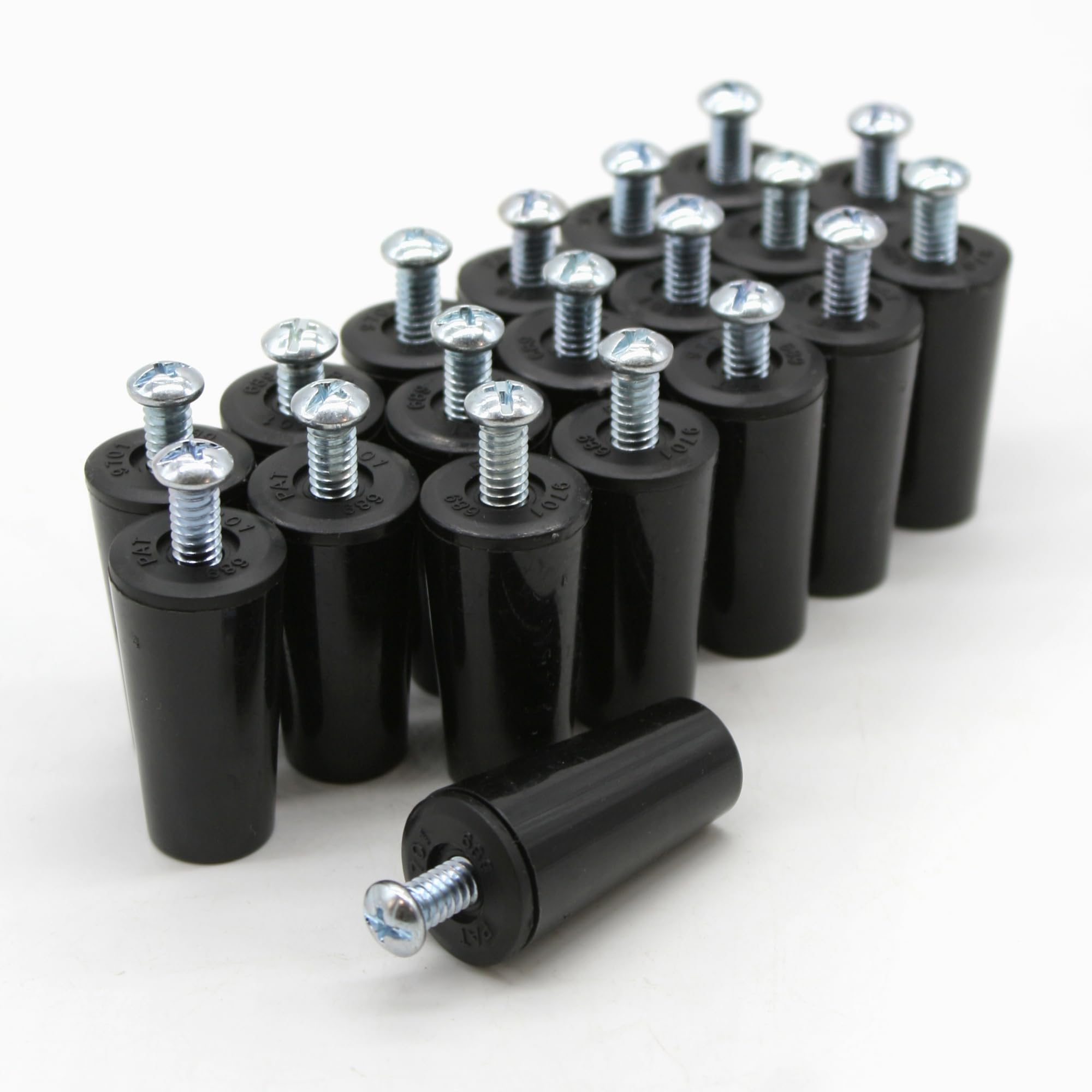 Doja Barcelona Black Roller Shutter Stopper - Pack 20 - Pvc 60Mm, Plastic Shutter Stoppers, Replacement Roller Blind Stops, Accessories Shutters Buffer Window Blind Stop Buffer Stopper For Rolling