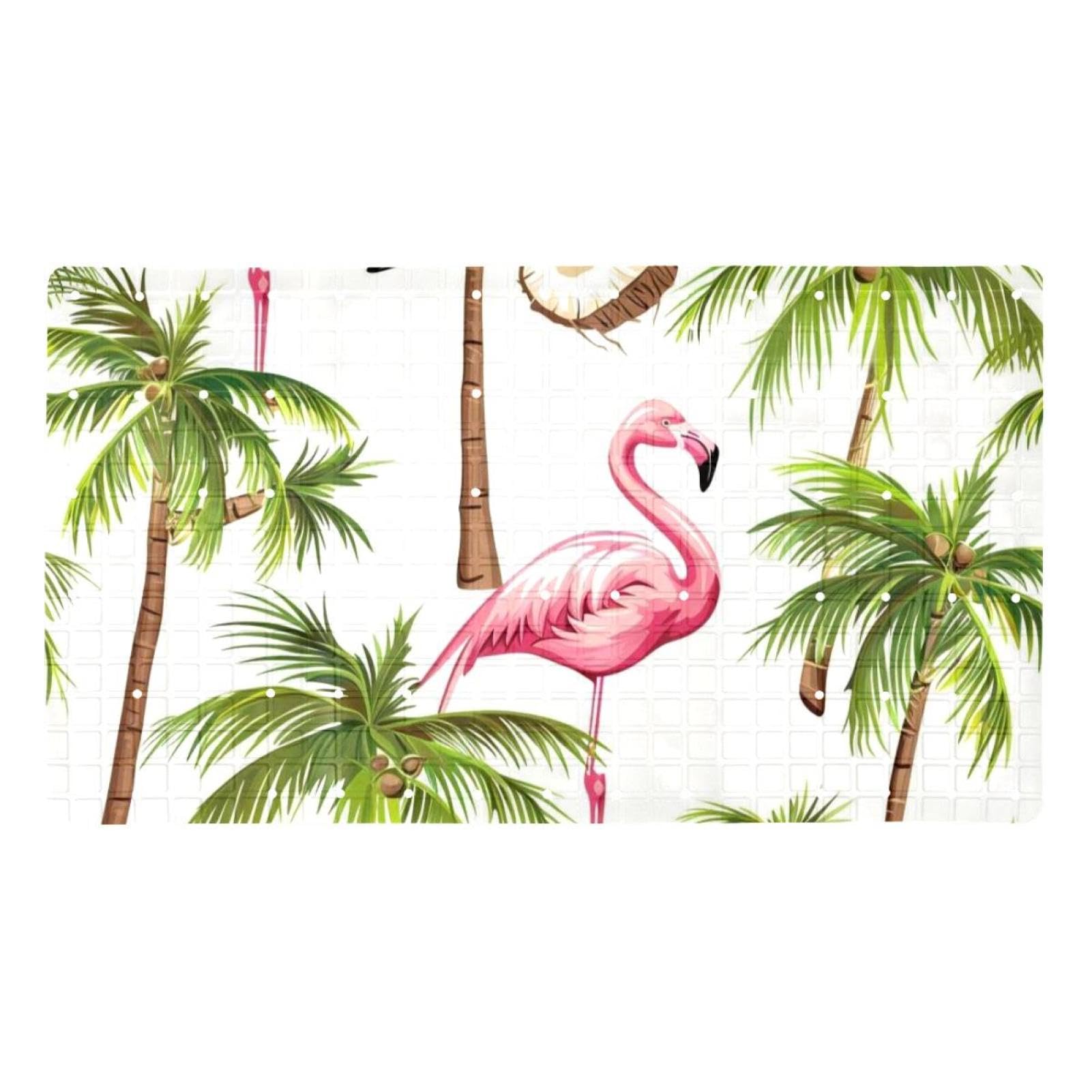 Alfombrilla antideslizante para bañera de secado rápido y ventosas Coconut Trees