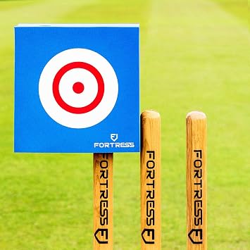 FORTRESS Foam Cricket Bowling Target | 9in x 9in High-Visibility Cricket Stump Target | Lightweight Foam Bowling Accuracy Aid for Line, Length & Off Stump Training