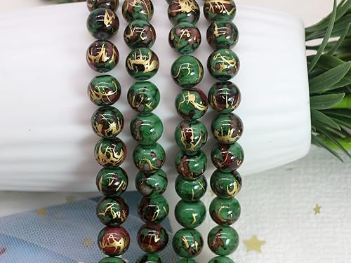 Miniatura 187 de Pamir Tong 1500 cuentas redondas de vidrio de 0.236 pulgadas a granel, cuentas de jade imitativo, cuentas sueltas para hacer joyas, aretes, collares