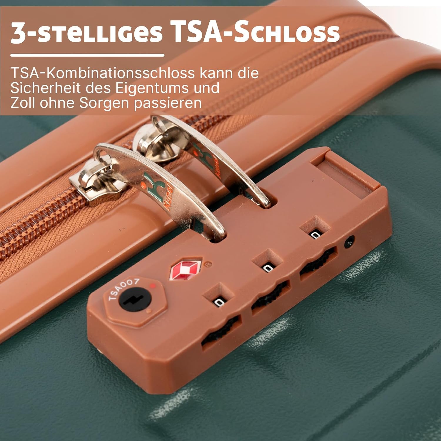 KUNEL Luggage Sets 5 Piece Suitcases with Wheels,ABS Hard Case Suitcases with Spinner Wheels, TSA Lock, Durable Travel Luggage