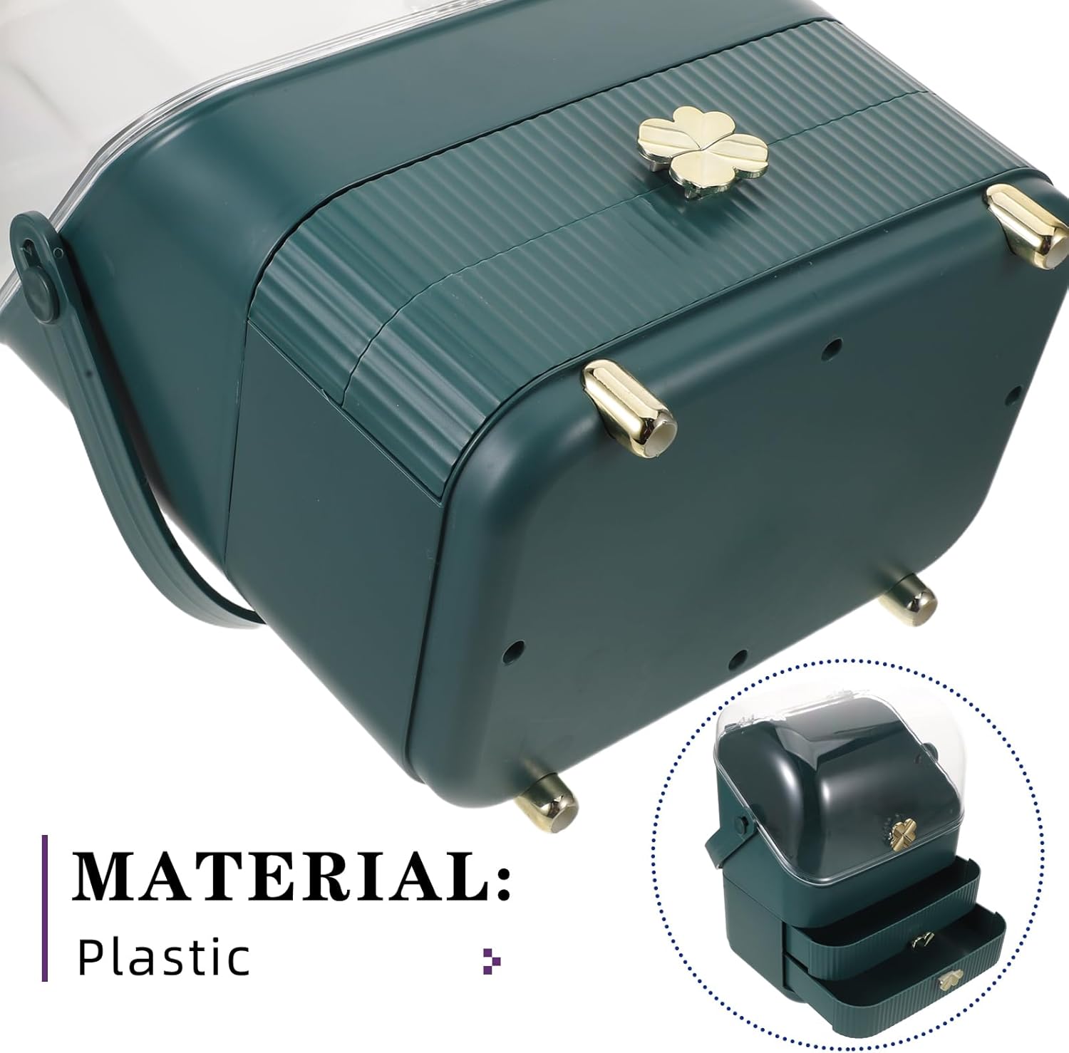 PRETYZOOM Large Capacity Makeup Organizer With Drawers Plastic Skincare Storage Box For Vanity Cosmetic Display Case For Bathroom Countertop And Dresser