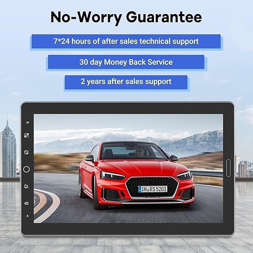 Miniatura 8 de Estéreo de coche de 10.1 pulgadas DIN único con CarPlay y Android Auto, radio de pantalla táctil de 10 pulgadas con enlace espejo/1080P/EQ