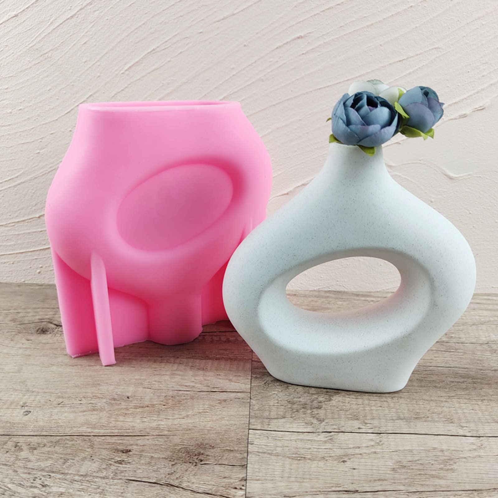 Stampo in silicone per vaso per fiori in resina epossidica stampo adatto per contenitori per gioielli decorazione domestica stampi per vasi di fiori in silicone per cemento