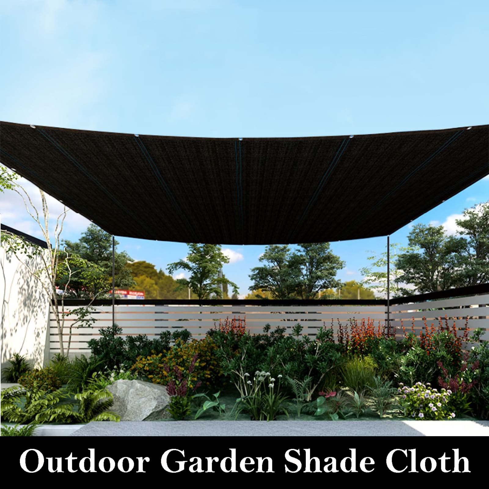 Telo Ombreggiante Nero 2x10m Con Occhielli, Protezione UV 90%, In HDPE Per Pergole E Giardini