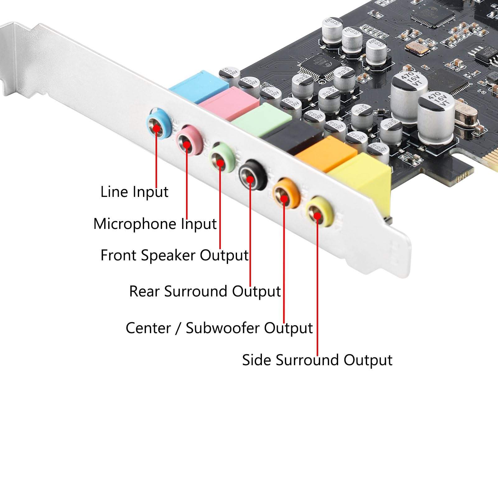 Scheda audio surround PCIe 7.1, chipset CM6212 + CM9881, supporto ASIO, scheda audio PCI Express per PC desktop Windows