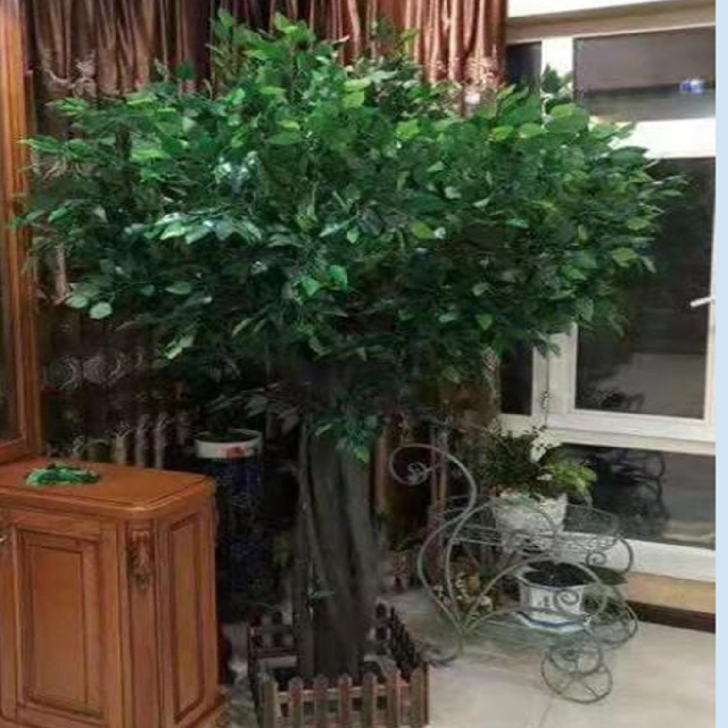 Grand Banyan, Plante Verte Simulée Au Tronc Torsadé Round-2x2m