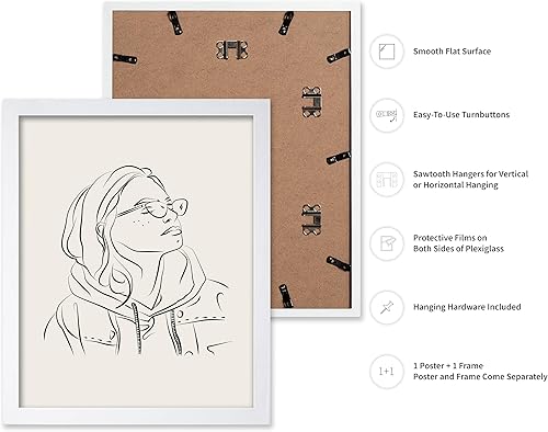 Miniatura 276 de Poster Master Póster de peonías – Estampado de flores retro – Ilustración floral – Ilustración en blanco y negro – Diseño de línea y abstracto –