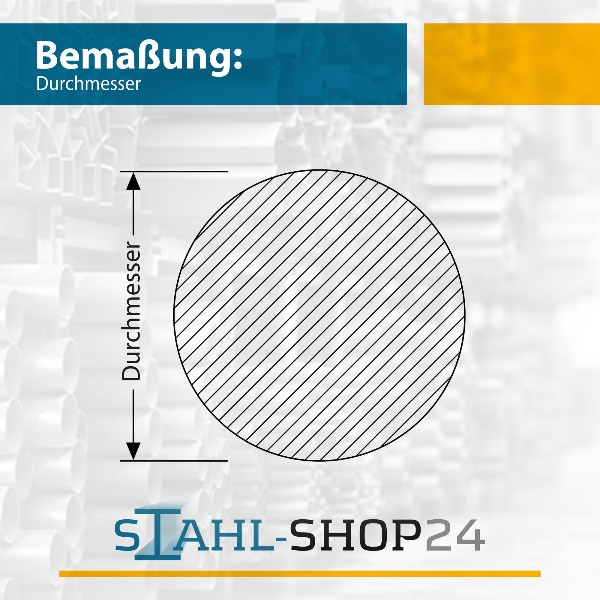 Stahl-Shop24 V2A Edelstahl Rundstab 2000 mm massiv rostfrei Ø 20 mm rostfreier Metallstab für Bauprojekte Modellbau Handwerk Konstruktion Werkstatt Bastelprojekte Edelstahlstange DIY Maschinenbau