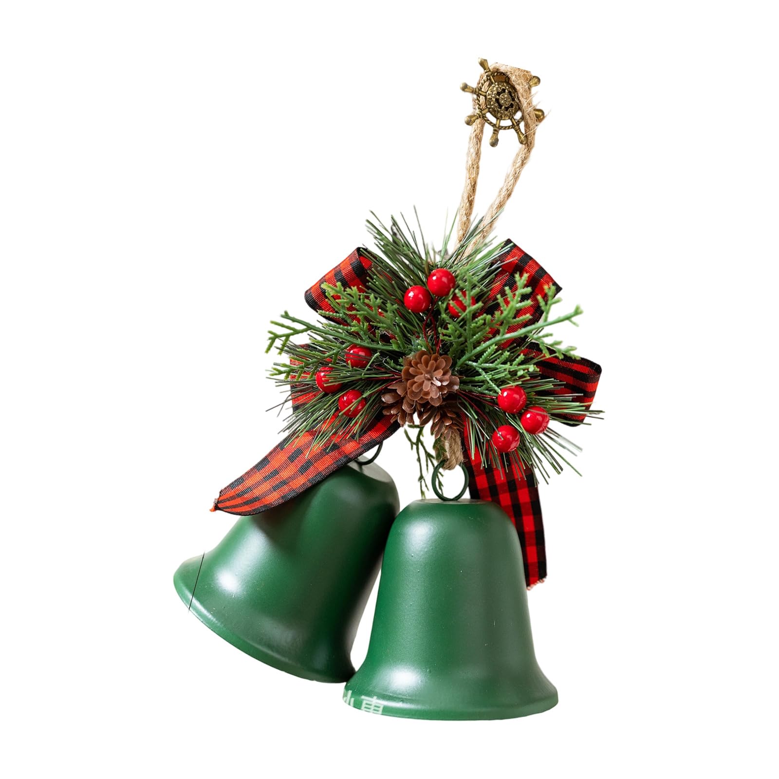 Tsophreniq Holiday Hanging Toll Garnishes 9 in Tall with Permanent Metal Finish for Extended Celebration Heart Permanent Iron Christmas Carillons