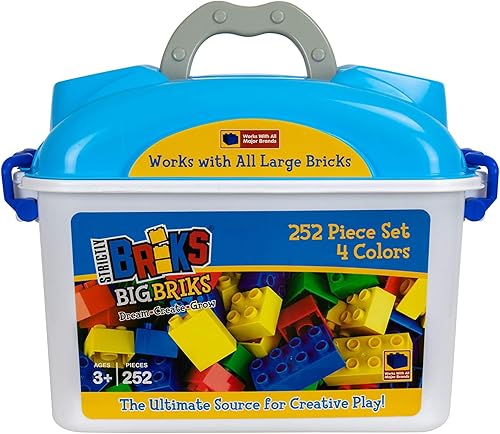 Strictly Briks Building Blocks Set - Easy-Grip Toddler Blocks - Creative Play Bu