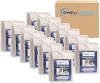 Simpli-Magic 79196C Canvas Drop Cloths 6x9 ft - 12 Pack Heavy-Duty Washable Painter Tarps, Natural Absorbent Fabric