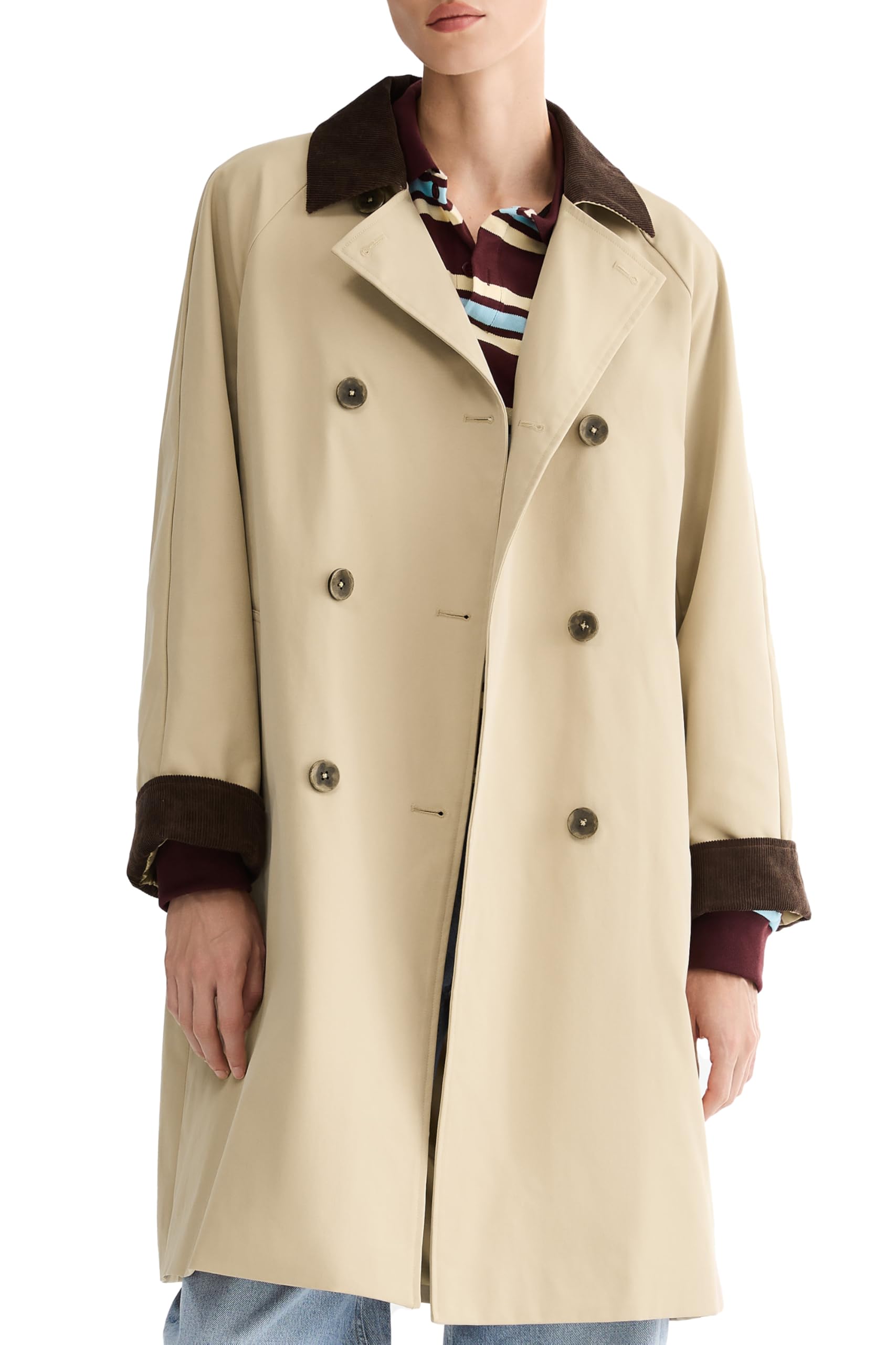 Orolay Womens Oversized Double Breasted Trench Coat Casual Barn Jacket Long Windproof Outerwear